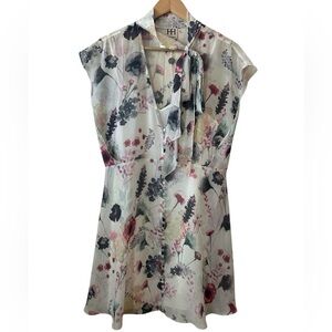 Haute Hippie Floral Mini Dress Soft Girl Women’s Medium Wedding Guest Vacation